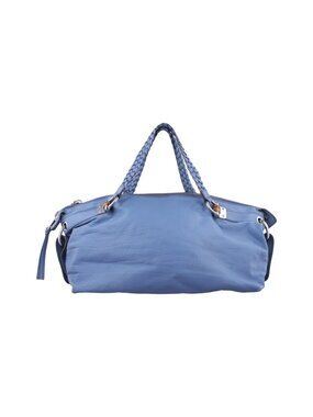 Gucci Bamboo Bar Blue Leather Handbag